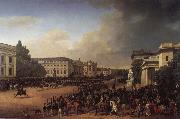 Franz Kruger Parade on Opernplatz in 1822 Sweden oil painting artist